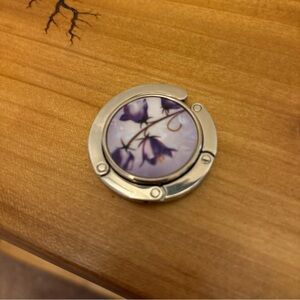 Purple Floral Purse Hook